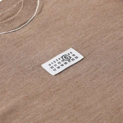 MM6 Maison Margiela Strickpullover mit Schurwolle braun T-Shirt