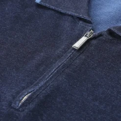 Moorer Poloshirt aus Baumwolle blau Poloshirt