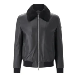 Moose Knuckles Lederjacke Toba schwarz Übergangsjacke