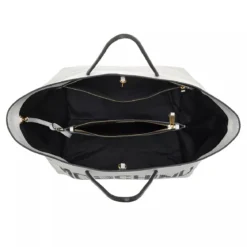 Moschino Black & White Shoulder Bag Fantasy Print White Shopper