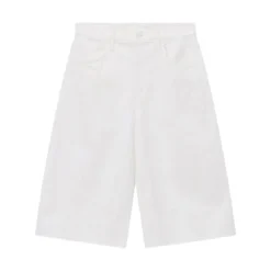 Mother Shorts The Whole Lot Zip Twist Fray weiß Shorts