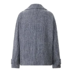 MSGM Jacke aus Alpakawolle blau Übergangsjacke