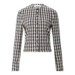 MSGM Jacke aus Schurwolle grau Blazer