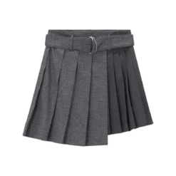 MSGM Minirock aus Woll-Mix grau Minirock