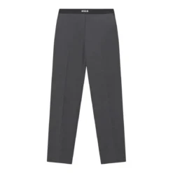 MSGM Straight-Fit Hose aus Woll-Mix grau Stoffhose