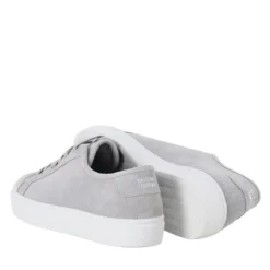 National Standard Sneaker aus Leder grau Schnürschuhe