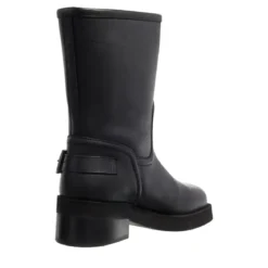 Nubikk Eve Leva Black Leather Biker Boots