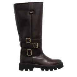 Nubikk Frank Lynn Dk Brown Leather Biker Boots