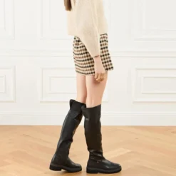 Nubikk Liz Eiffel Black Leather Stiefel
