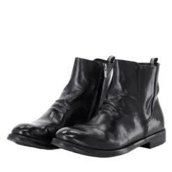 Officine Creative Stiefeletten Hive aus Leder schwarz Schnürschuhe