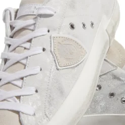 Philippe Model Prsx Low Woman Metal Argent Low-Top-Sneaker