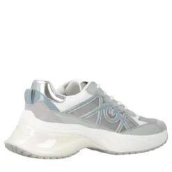 Pinko Ariel 33 - Sneaker Calf Leather/Net/Cow Suede Whit White/Sage Low-Top-Sneaker