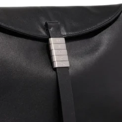 Pinko New Saddle Nero Limousine - Matt Silver Schultertasche