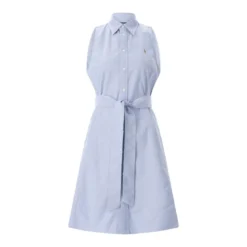 Polo Ralph Lauren Blusenkleid in Midilänge blau Maxikleid