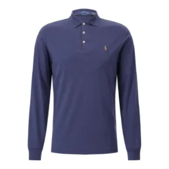 Polo Ralph Lauren Langarm-Poloshirt mit Logo Dunkelblau Poloshirt