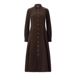 Polo Ralph Lauren Midikleid aus Baumwolle braun Maxikleid