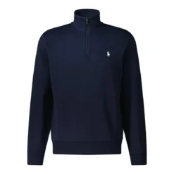 Polo Ralph Lauren Troyer mit Logo blau Poloshirt