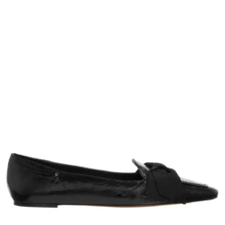 Polo Ralph Lauren Tux Pnt Lfr-Flats-Loafer Black Ballerinas
