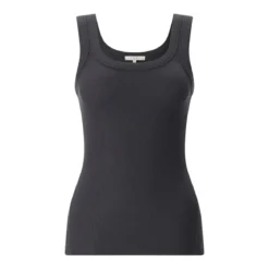 Rag & Bone Ripp-Top mit U-Ausschnitt schwarz Top