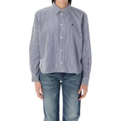 Ralph Lauren Blouse with contrasting stripes blau Bluse