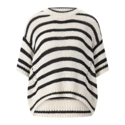 Roberto Collina Kurzarm-Strickpullover weiß Pullover