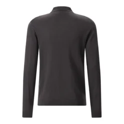 Roberto Collina Longsleeve aus Merinowolle dunkelblau Poloshirt