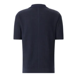 Roberto Collina Poloshirt aus Leinenmix blau Poloshirt