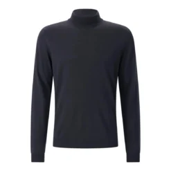Roberto Collina Rollkragenpullover aus Merinowolle dunkelblau Pullover