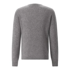 Roberto Collina Rundhalspullover aus Woll-Mix grau Pullover