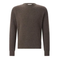 Roberto Collina Rundhalspullover aus Woll-Mix grau Pullover