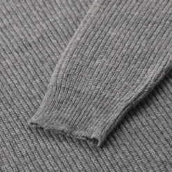 Roberto Collina Rundhalspullover aus Woll-Mix grau Pullover