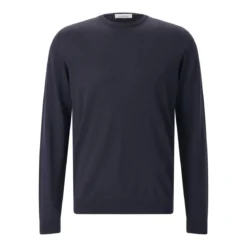 Roberto Collina Rundhalspullover aus Merinowolle blau Pullover