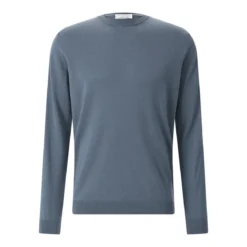 Roberto Collina Rundhalspullover aus Merinowolle blau Pullover