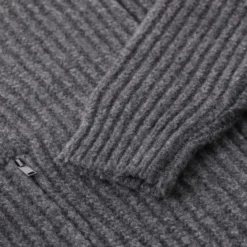 Roberto Collina Strickjacke aus Woll-Mix grau Pullover