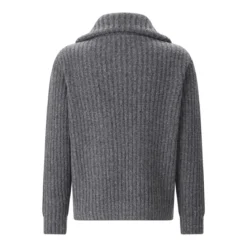 Roberto Collina Strickjacke aus Woll-Mix grau Pullover