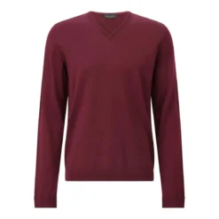 Roberto Collina Strickpullover mit V-Ausschnitt schwarz Longsleeve