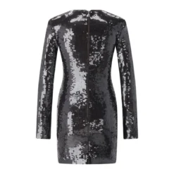 Rotate Minikleid mit Pailletten schwarz Minikleid