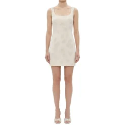 Rotate Minikleid mit Perlen weiß Minikleid