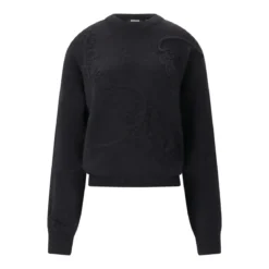 Rotate Pullover aus Woll-Mix schwarz