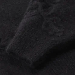 Rotate Pullover aus Woll-Mix schwarz