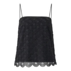 Rotate Top mit Pailletten schwarz Top