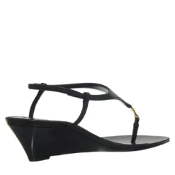Saint Laurent Cassandra Wedges Nero Sandalen