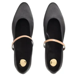 Saint Laurent Mami Ballet Flat Nero Gold Brown Ballerinas