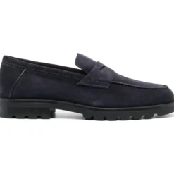 Santoni Flat Shoes Blue blau Loafer