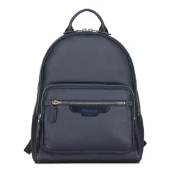 Santoni Rucksack aus Leder blau Rucksack