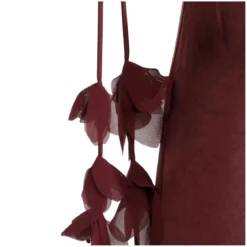 Self Portrait Burgundy Sleeveless Maxi Dress Black Maxikleid