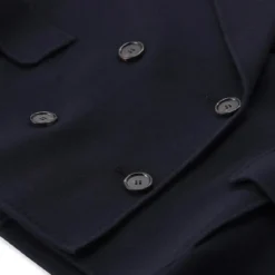 S Max Mara Cabanjacke Adele aus Schurwolle blau Wollmantel
