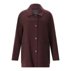 S Max Mara Jacke Giugno aus Schurwolle rot Wollmantel