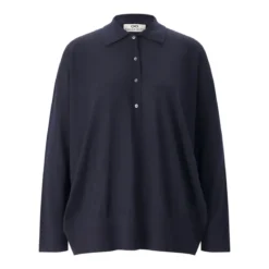 Sminfinity Pullover aus Merinowolle blau Poloshirt