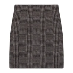Sminfinity Rock Glencheck Slip On Skirt braun Minirock